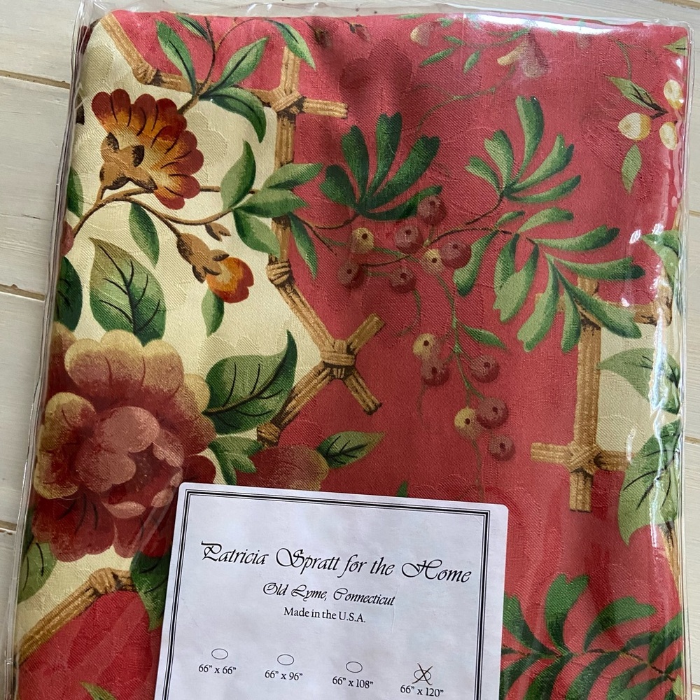 Luxury table cover by Patricia Spratt.
